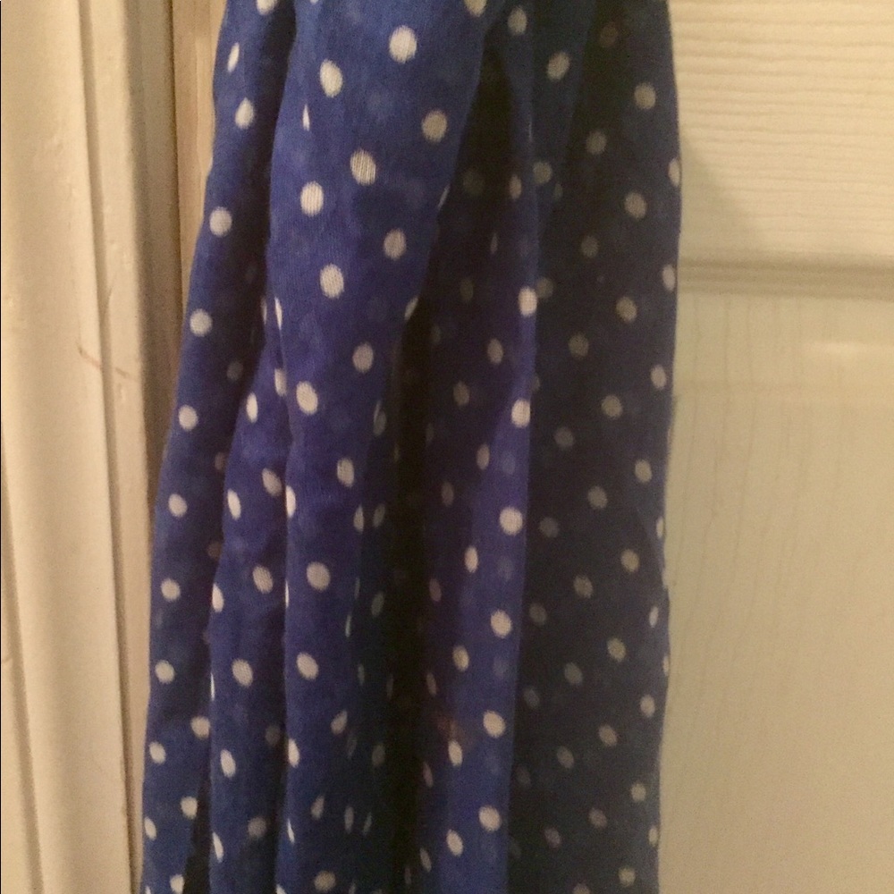 Blue Pokadot Scarf